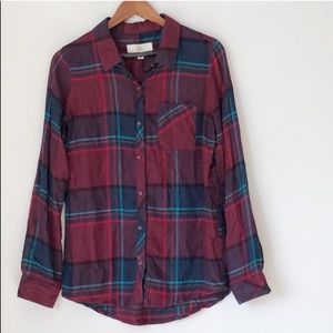 Thread & Supply Plaid Button Down Long Sle…